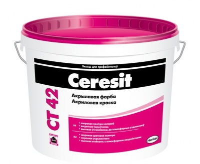 Краска водно-дисперсионная акриловая Ceresit CT 42