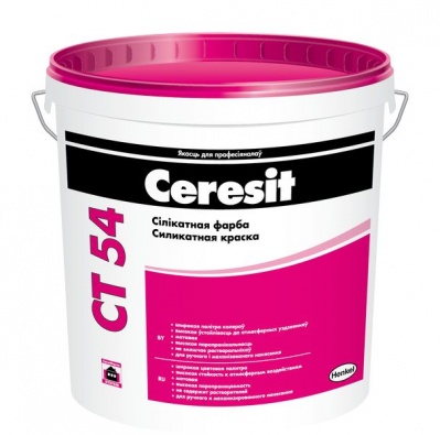Фасадная краска силикатная Ceresit CT 54