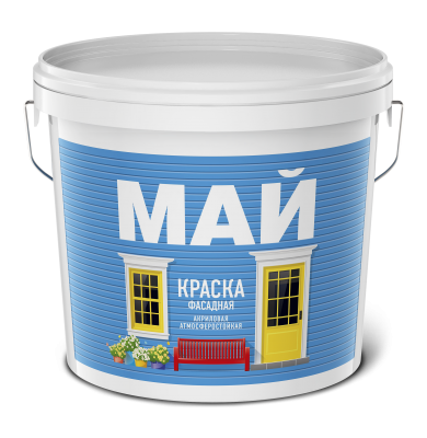 Краска фасадная белая FACTOR МАЙ 28 кг